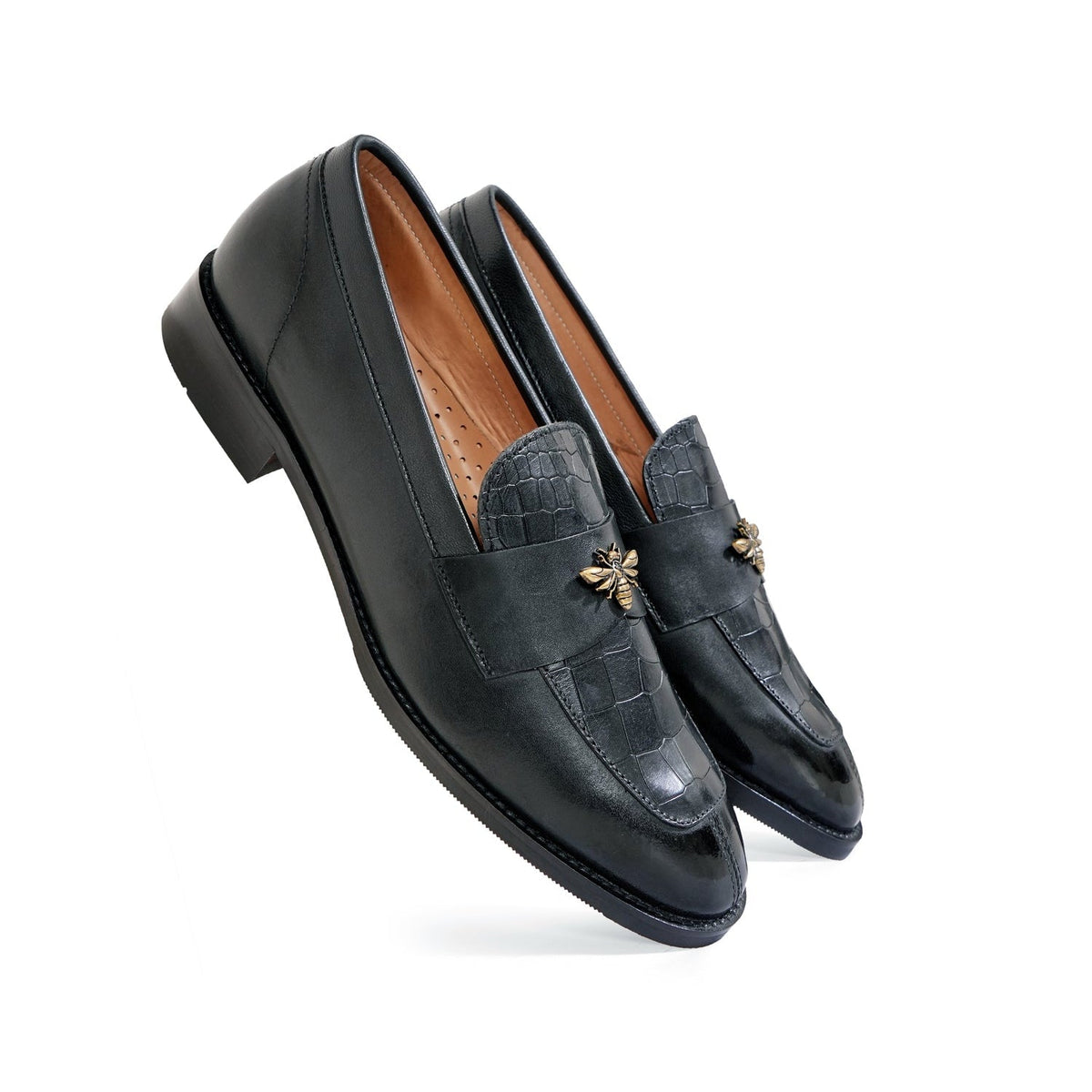 BEE CROC STITCH BLACK