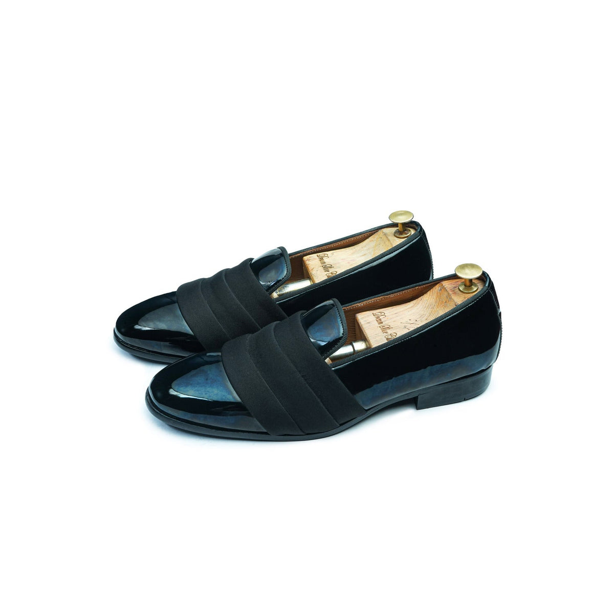 PATENT SATIN STRIP - BLACK