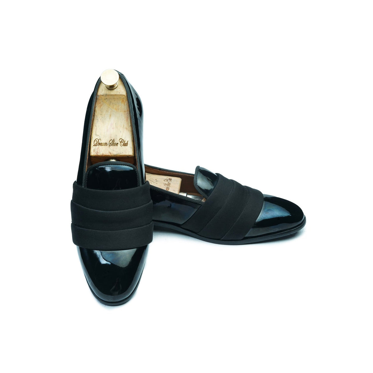 BANDE DE SATIN VERNIS - NOIR