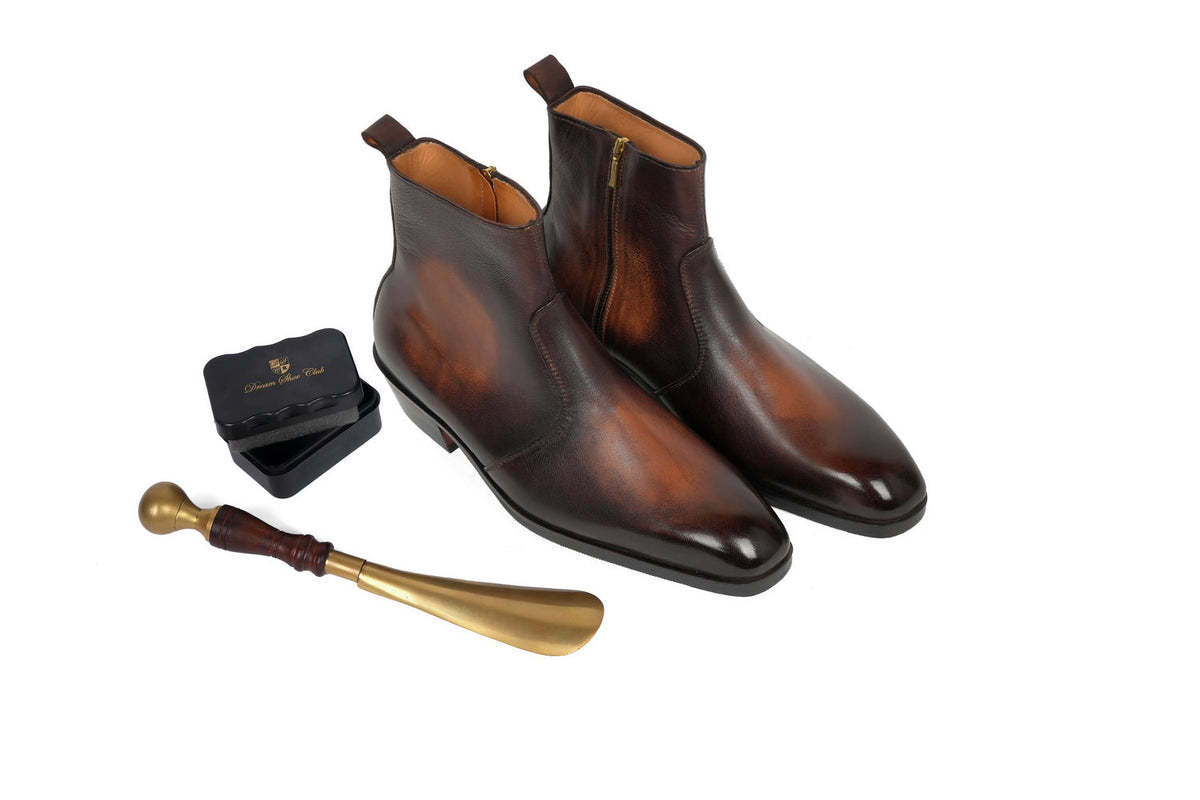 THE VICEROY BOOT - ANTIQUE BROWN