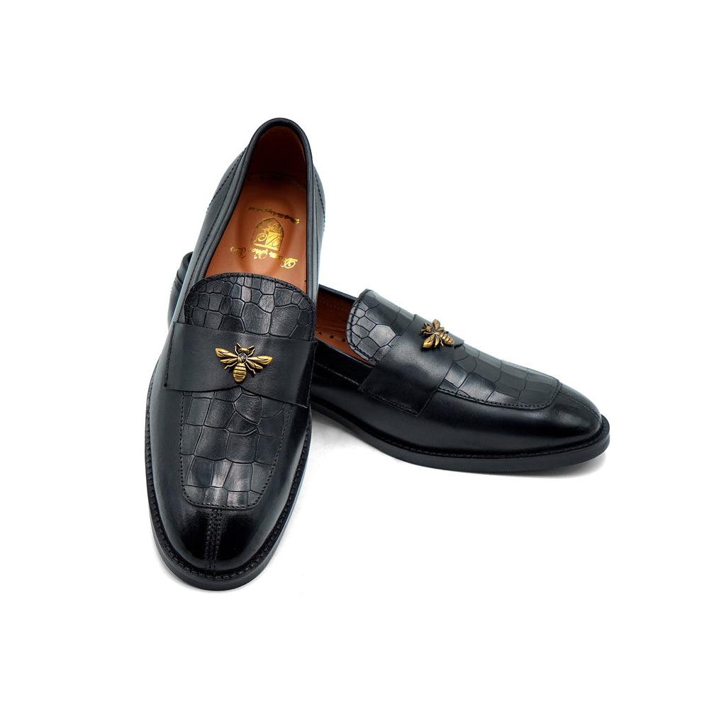 POINT CROCODILE ABEILLE NOIR