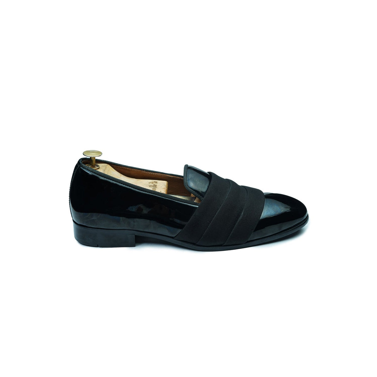 BANDE DE SATIN VERNIS - NOIR