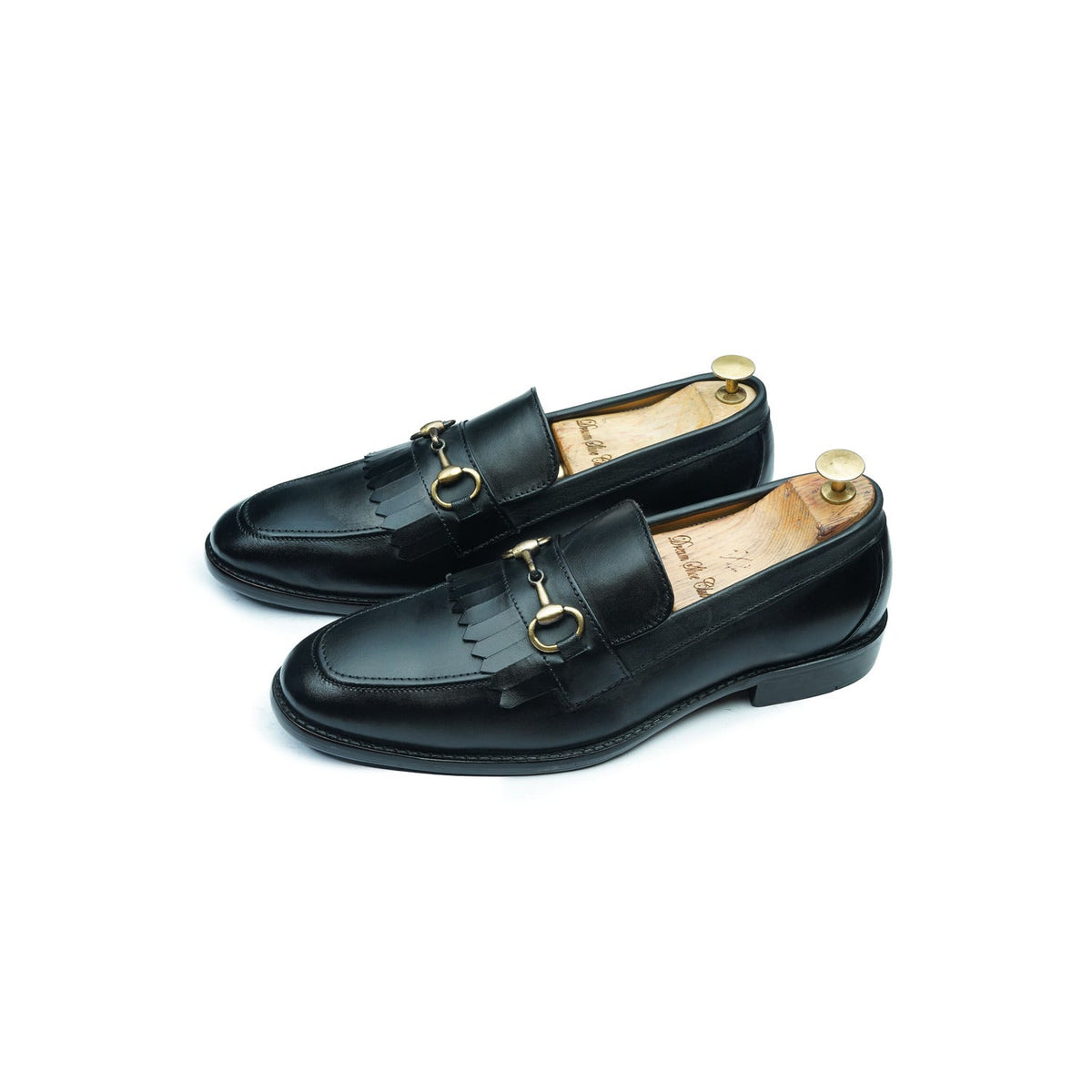 MOCASSIN À FRANGES ET MORS - NOIR