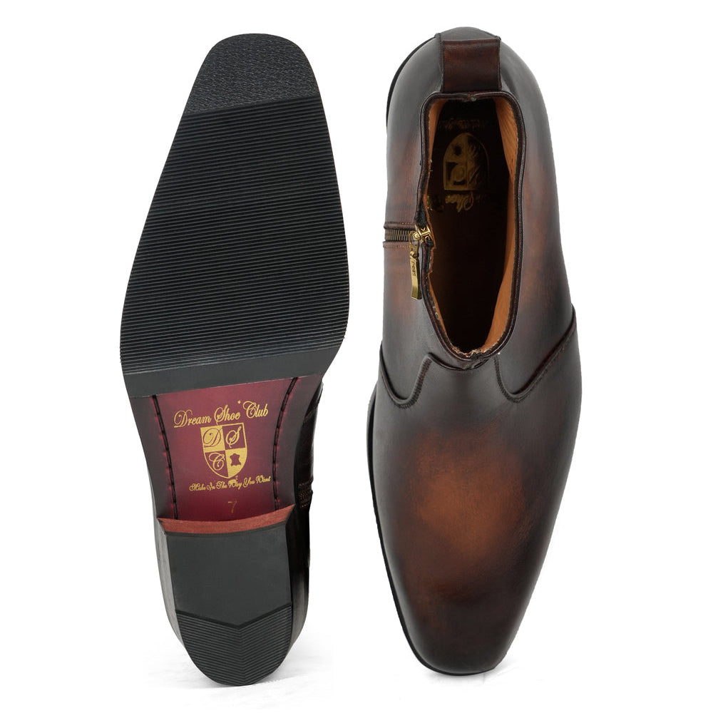 THE VICEROY BOOT - ANTIQUE BROWN