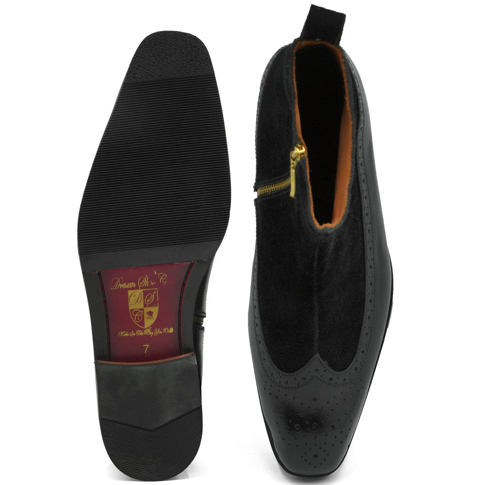 VICEROY BOOTS - BLACK WITH BLACK SUEDE