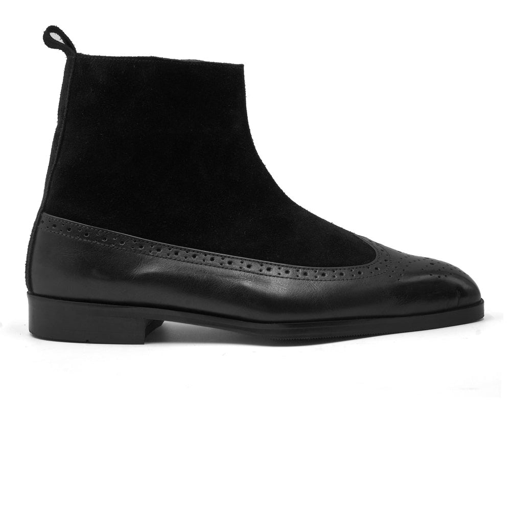 VICEROY BOOTS - BLACK WITH BLACK SUEDE
